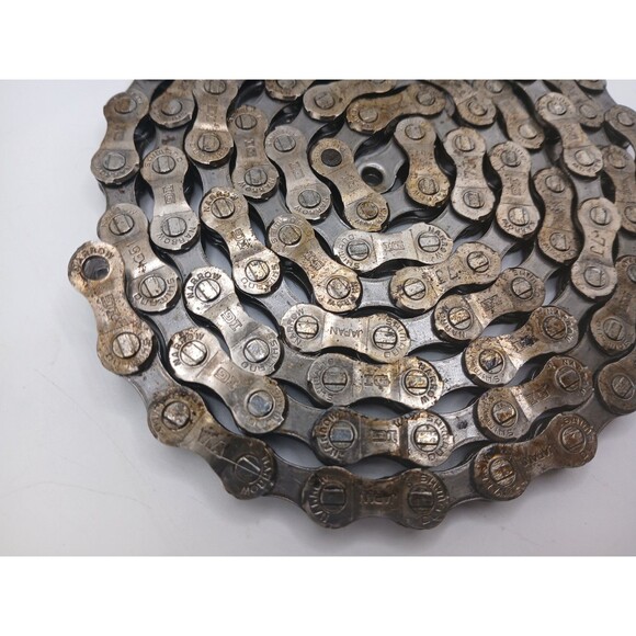 Vintage Shimano Narrow IG-51 Bike Chain IG51 Silver 53" Long 106 Links "7J" Mark - Picture 8 of 11